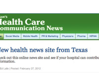 Ragan’s Health Care News Features Newsroom Ink’s HealthNewsTexas.com